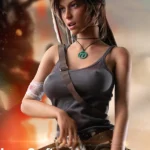 166cm E-cup Silicone Doll Lara Croft (Movable Jaw Version) (Free Doll Same Clothes)