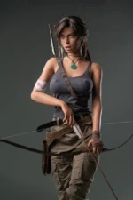 166cm E-cup Silicone Doll Lara Croft (Movable Jaw Version) (Free Doll Same Clothes) - Image 4