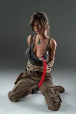 166cm E-cup Silicone Doll Lara Croft (Movable Jaw Version) (Free Doll Same Clothes) - Image 6