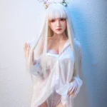 Best White Hair Big Boobs Sex Doll Carmen 152cm