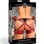 Crimson Captive Thigh, Wrist, Ankle Hog Tie Restraints