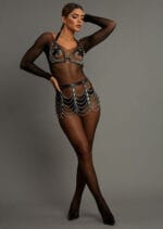 Diamante and Chain Skirt Harness - Image 2