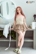 Lifelike Beautiful Chinese Small Breast Sex Doll Qian 158cm - Image 4