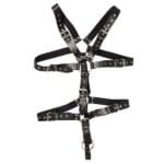 Mens Leather Adjustable Harness With Cock Ring - Image 4